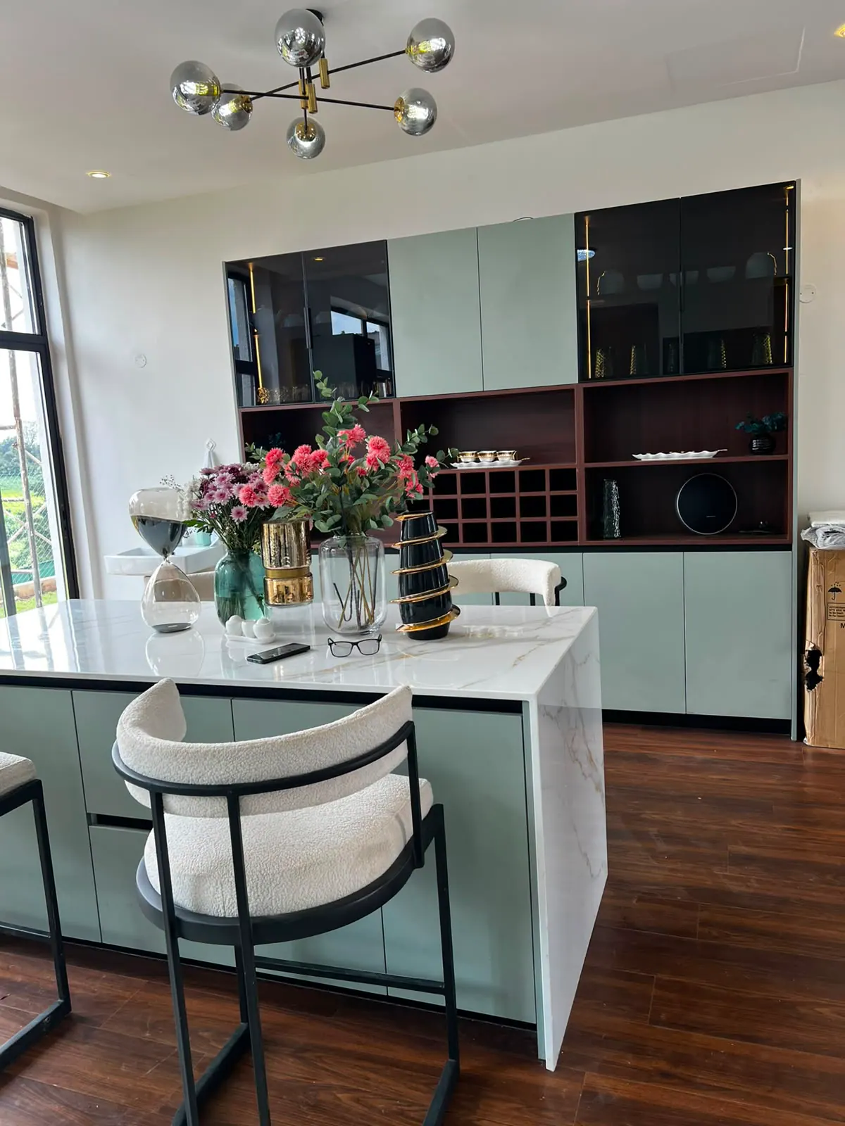 Photograph 5 of 19 from the completed house: fitted panel joinery